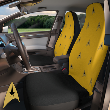 Captain Kirk Car Seat Covers (set of 2), Gold