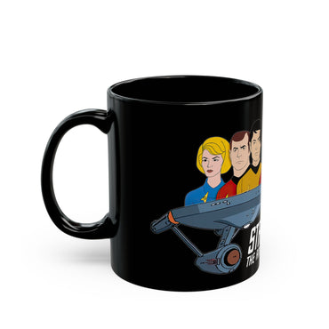 Retro Trek Mug, Animated Series Blk Background