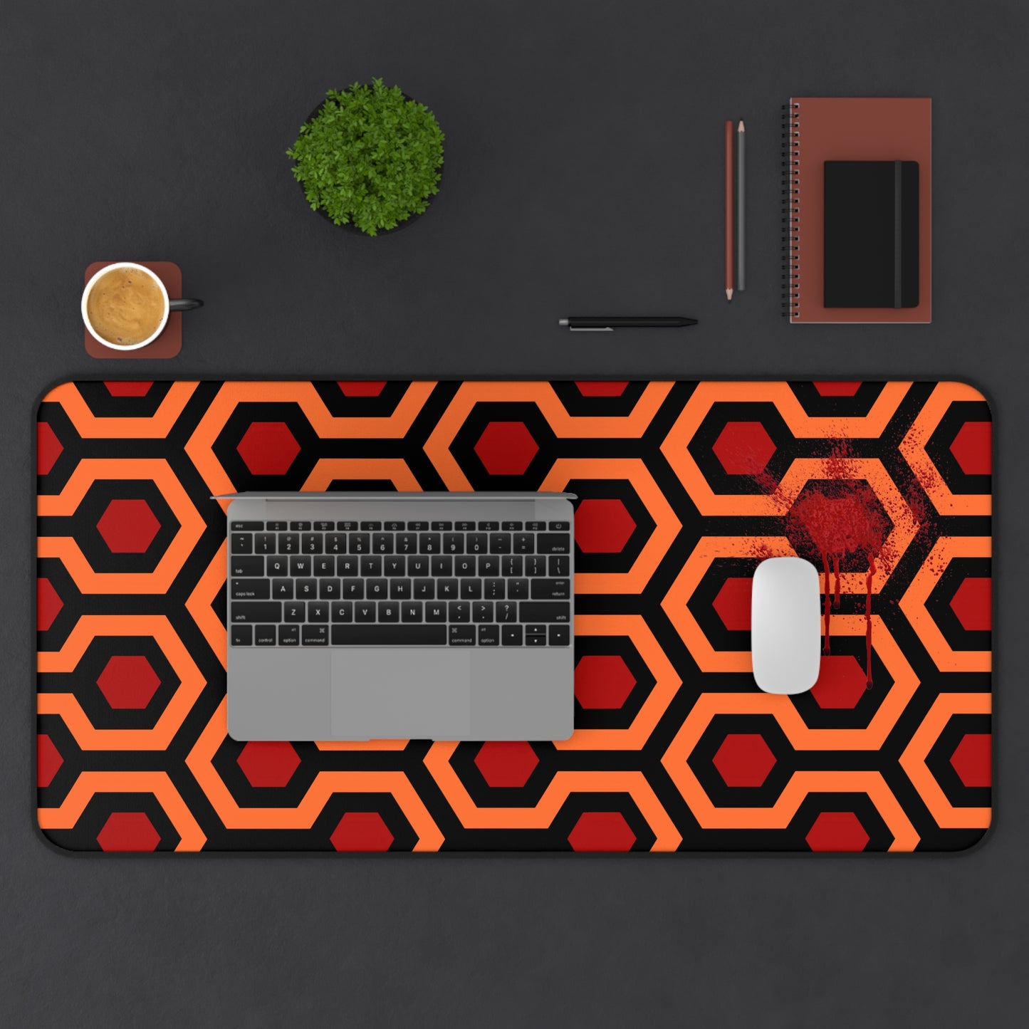Overlook Hotel carpet pattern mousepad, The Shining Desk mat I Horror Movie Fan Gift, Desk Protector Gothic Playmmat, Stephen King Mouse Pad