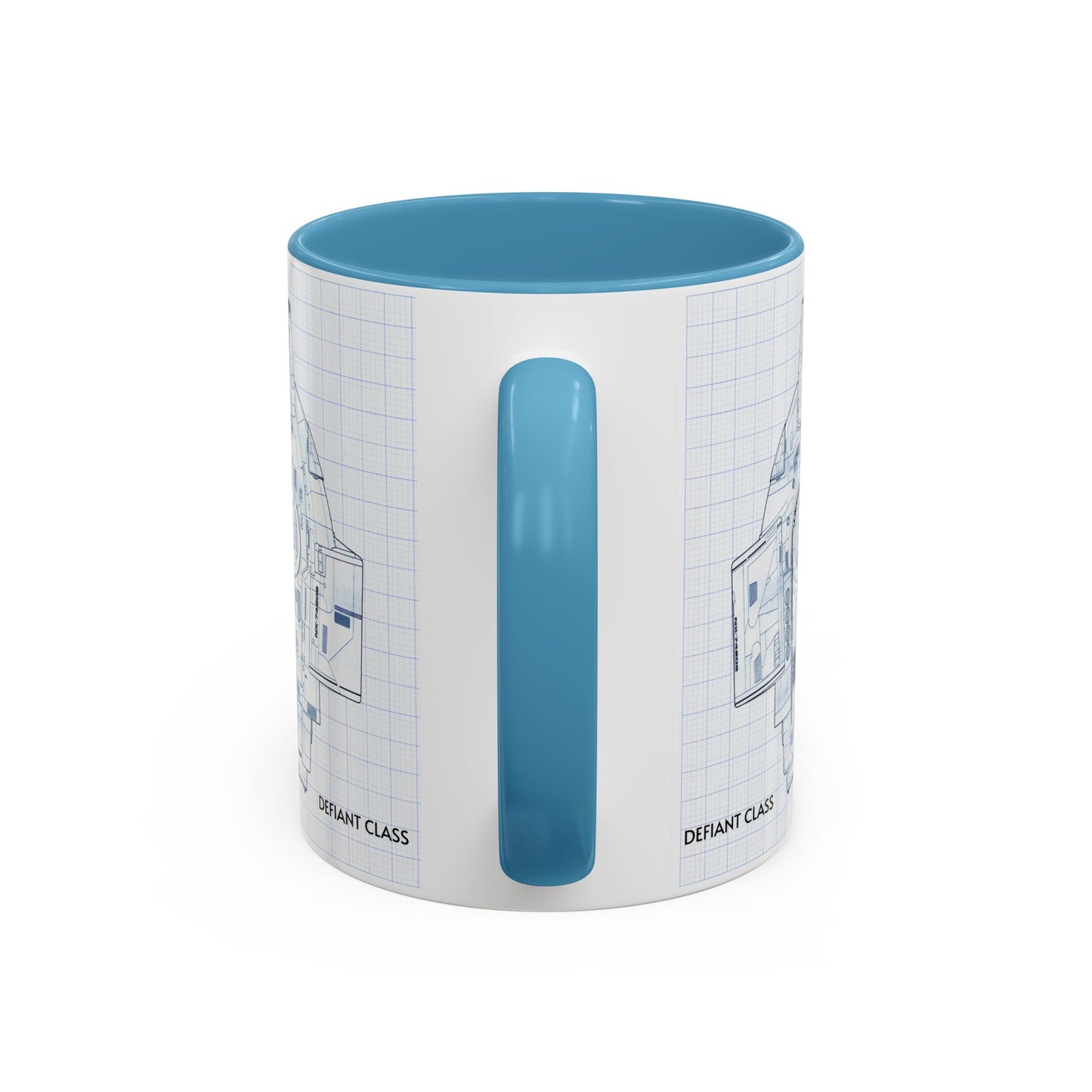 USS Defiant Starship Blueprint Coffee Mug