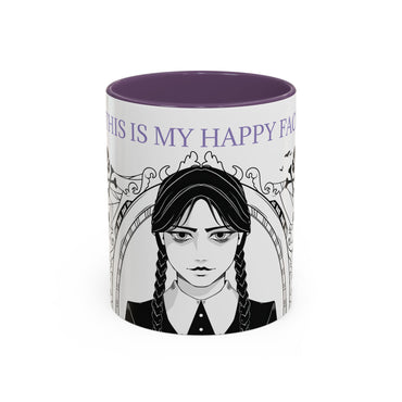 Wednesday Addams Mug, Happy Face Cup