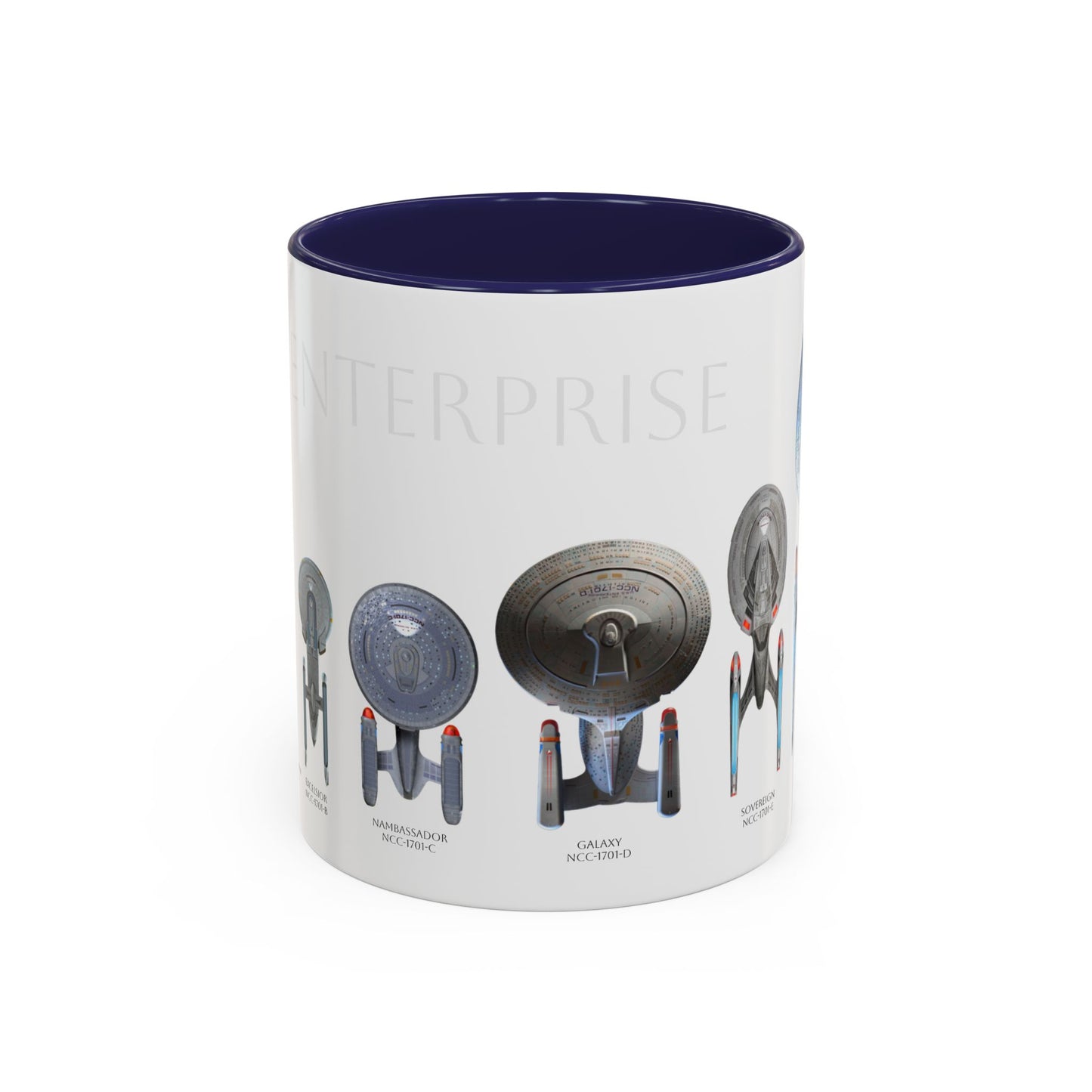 Enterprise through ages, Trek Mug
