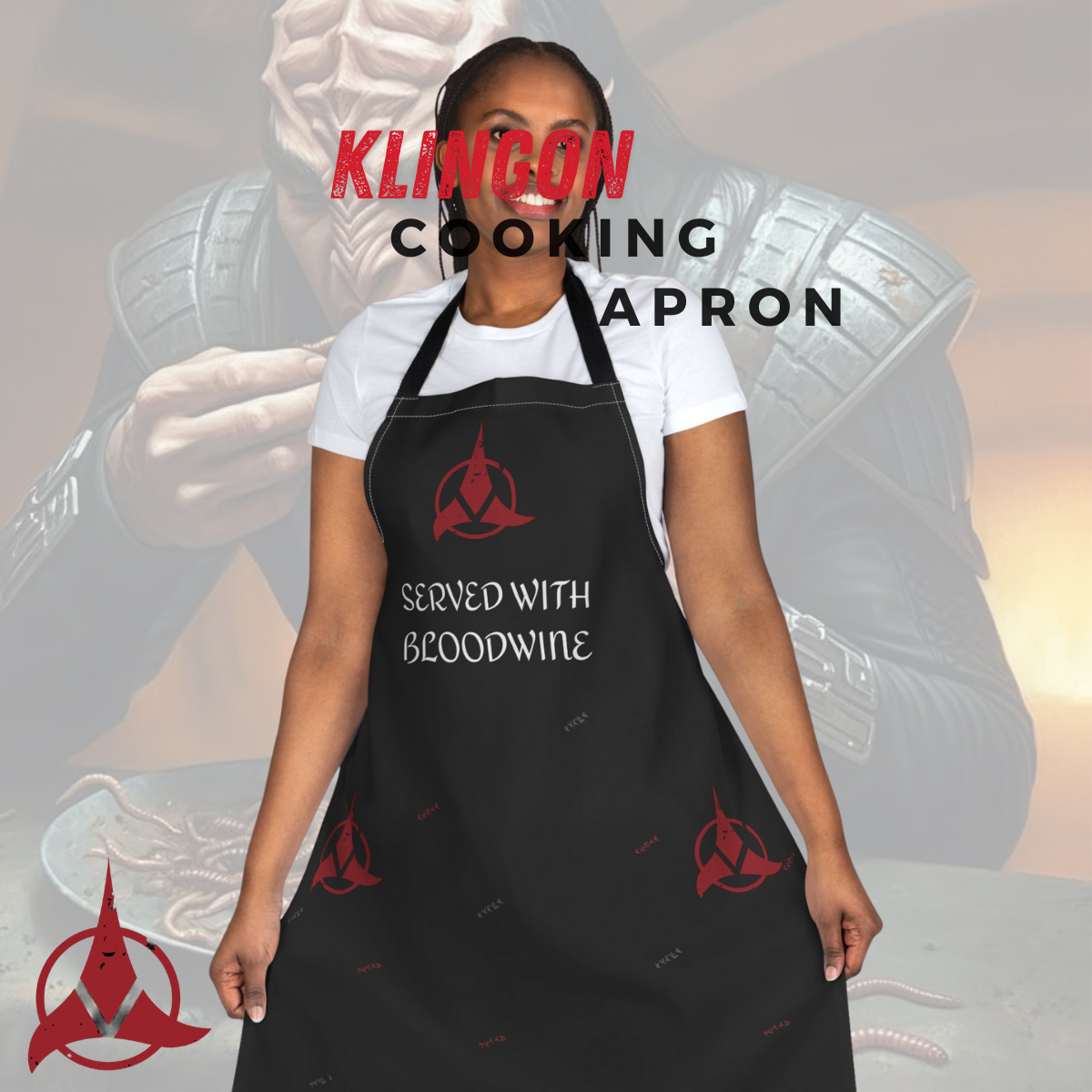 Klingon Cooking Apron, Served With Bloodwine