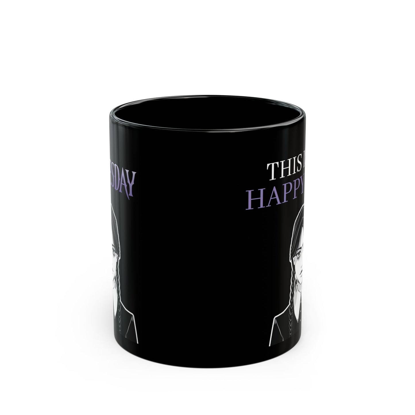 Wednesday Addams Mug, This Is My Happy Face Cup