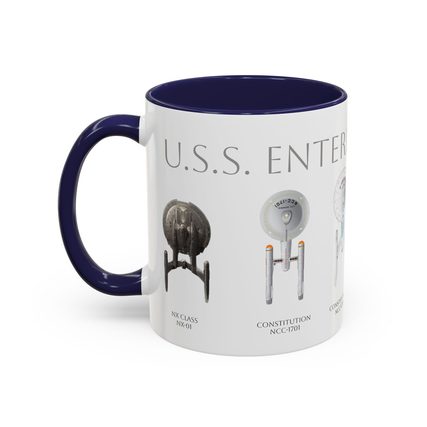 U.S.S. Enterprise Mug, TOS and TNG Coffee Cup