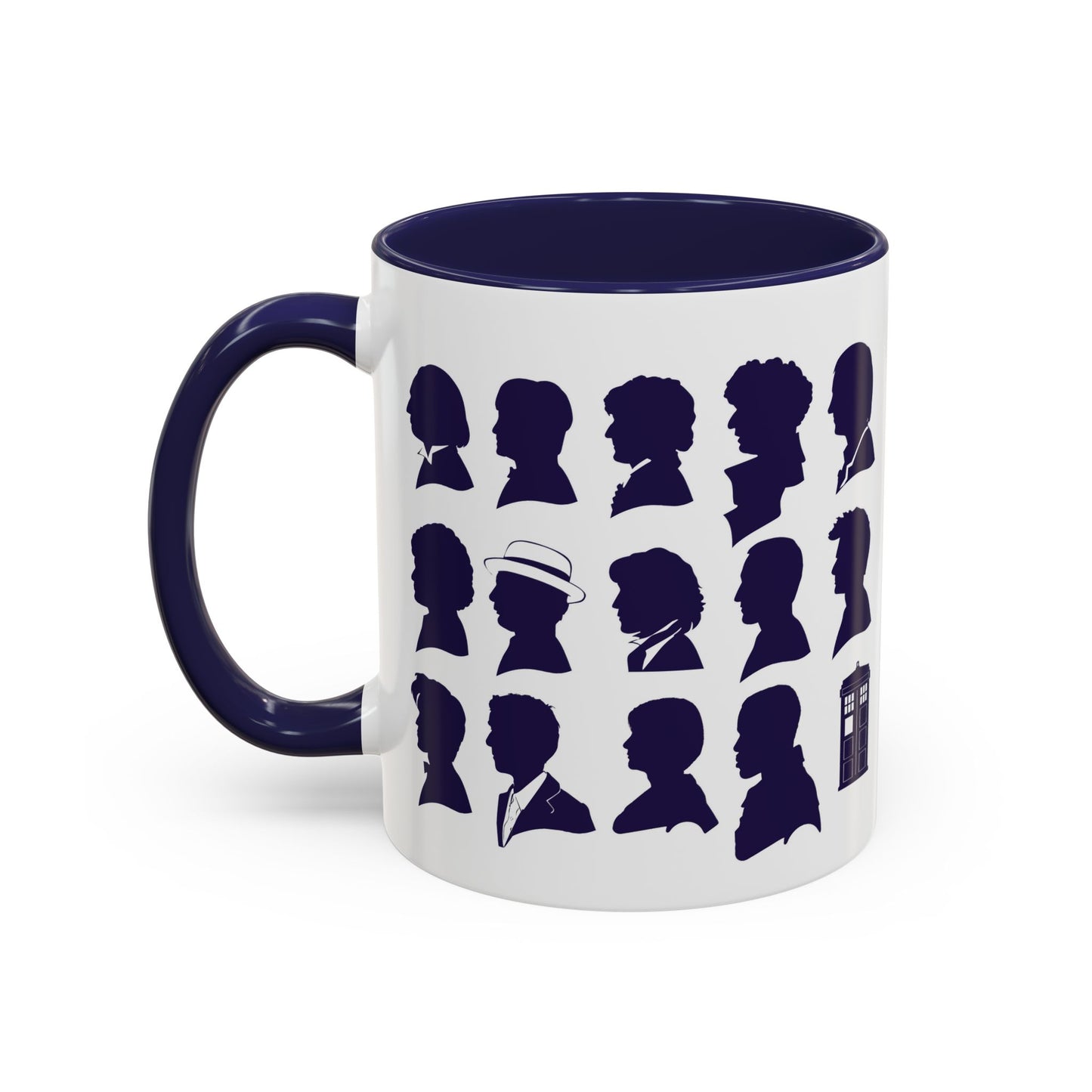 Dr Who Silhouettes Blue Mug