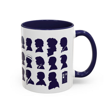 Dr Who Silhouettes Blue Mug