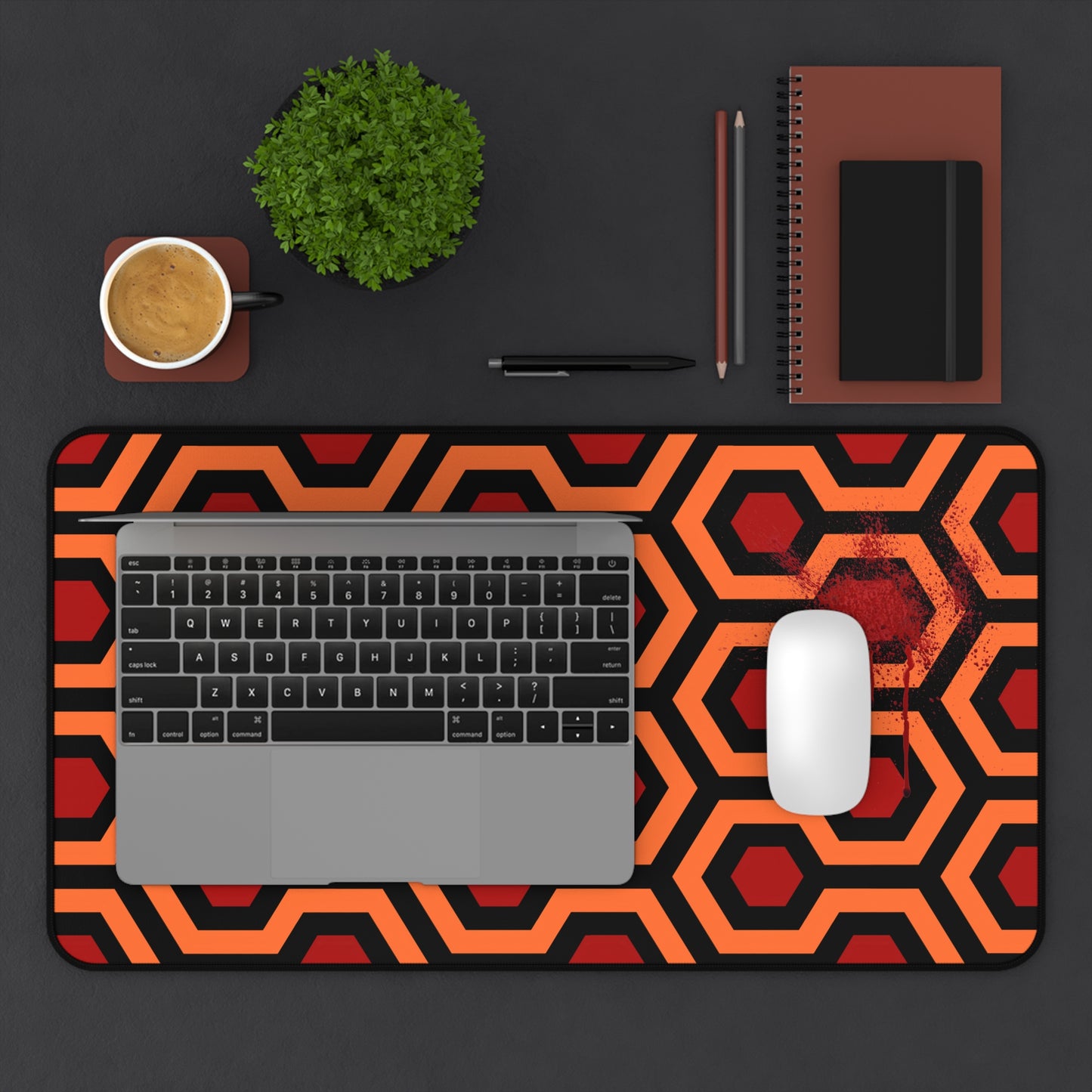 Overlook Hotel carpet pattern mousepad, The Shining Desk mat I Horror Movie Fan Gift, Desk Protector Gothic Playmmat, Stephen King Mouse Pad