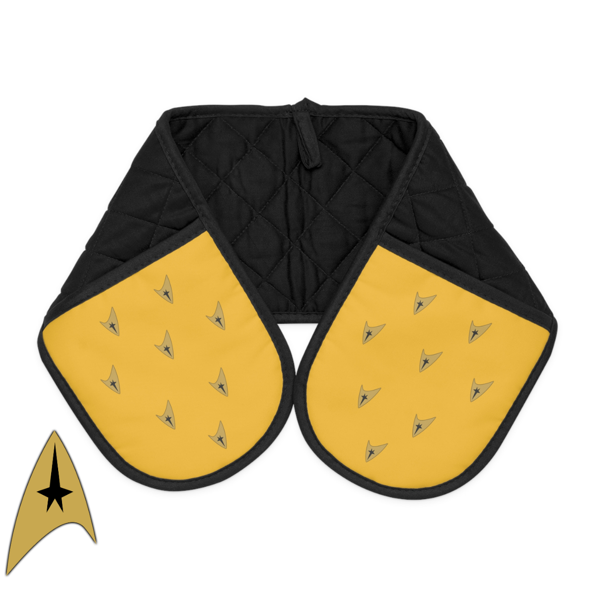 Star Trek Oven Mitts, Yellow and Blue