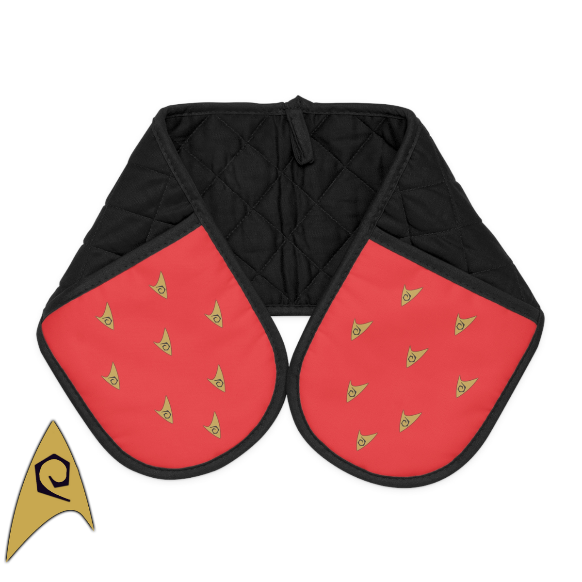 Star Trek Oven Mitts, Yellow and Blue