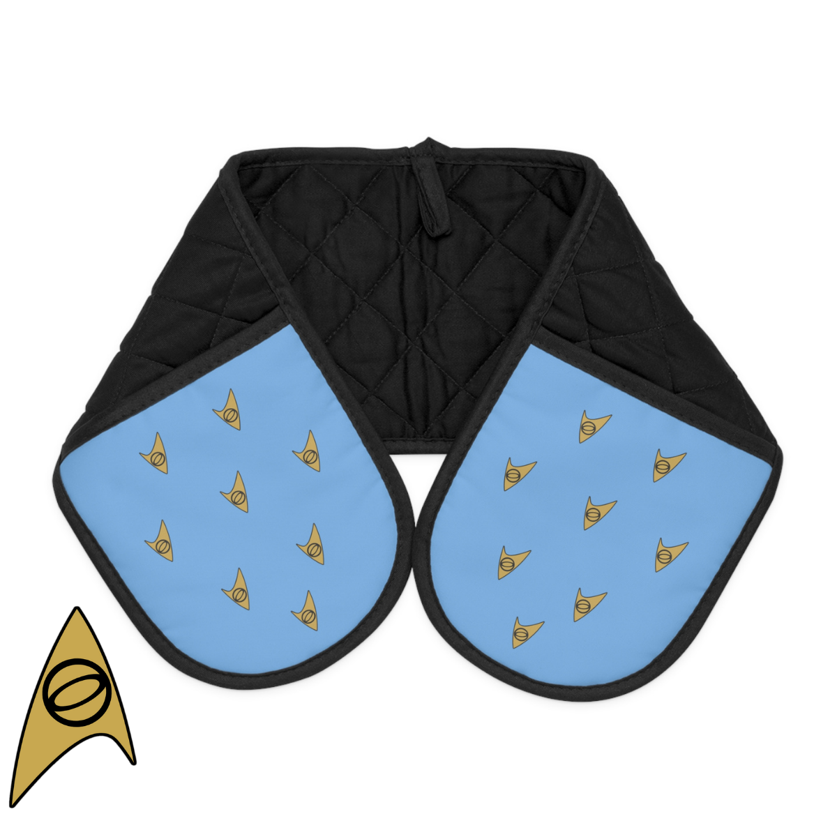 Star Trek Oven Mitts, Yellow and Blue
