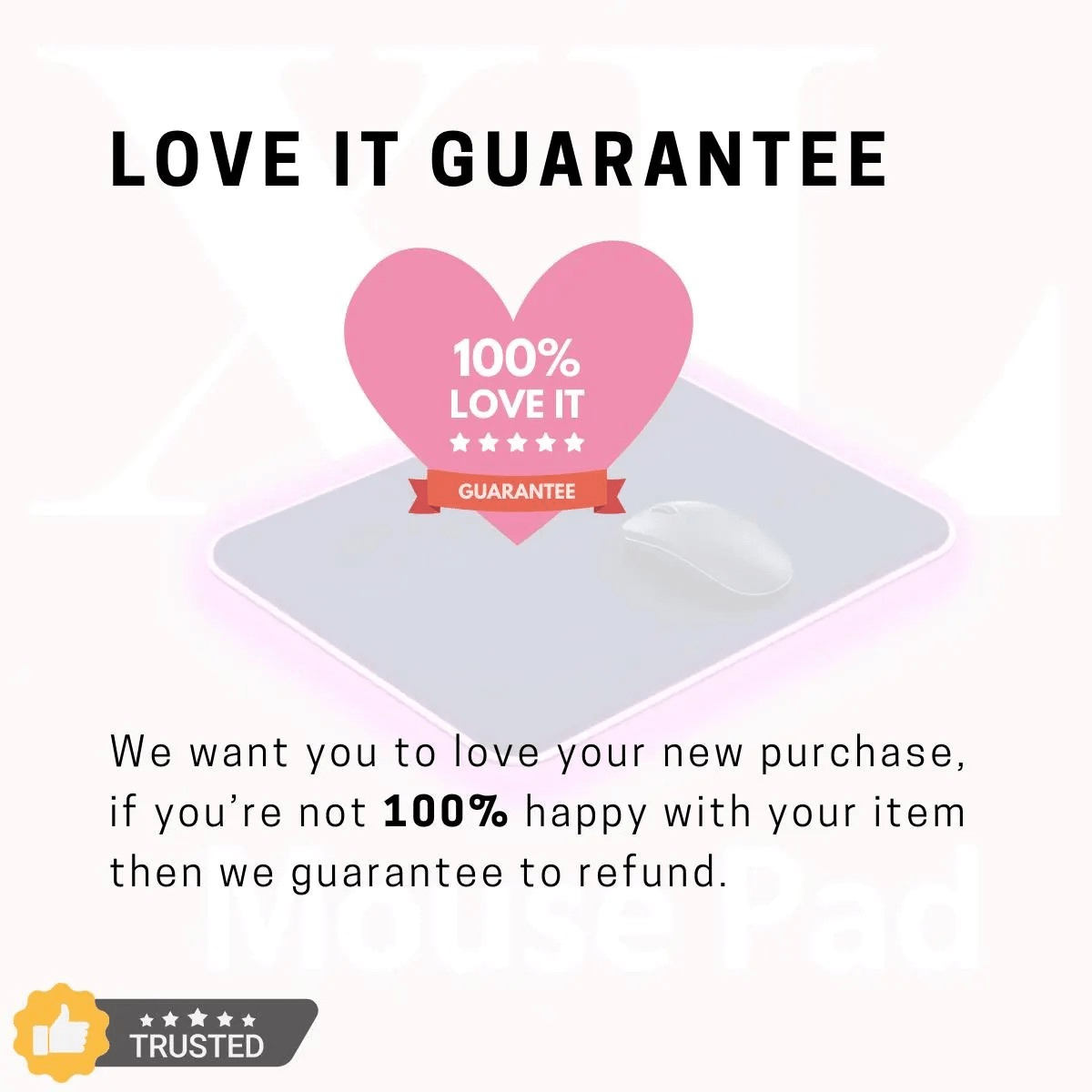 Love Heart Montage Desk Mat Bling & Glamour XL Mousepads