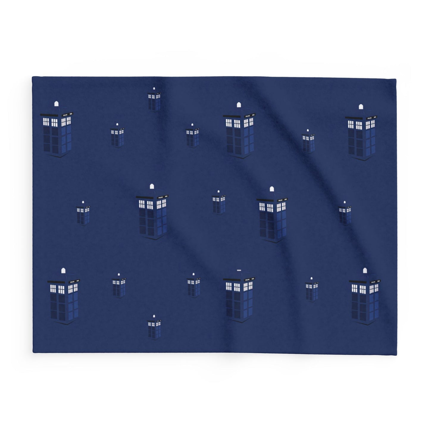 TARDIS Fleece Blanket, Cozy Throw for Dr Who Fans