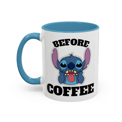 Stitch Coffee Mug, Before & After