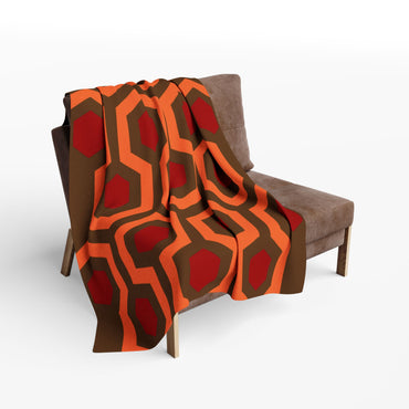 Overlook Hotel Carpet Fleece Blanket brown
