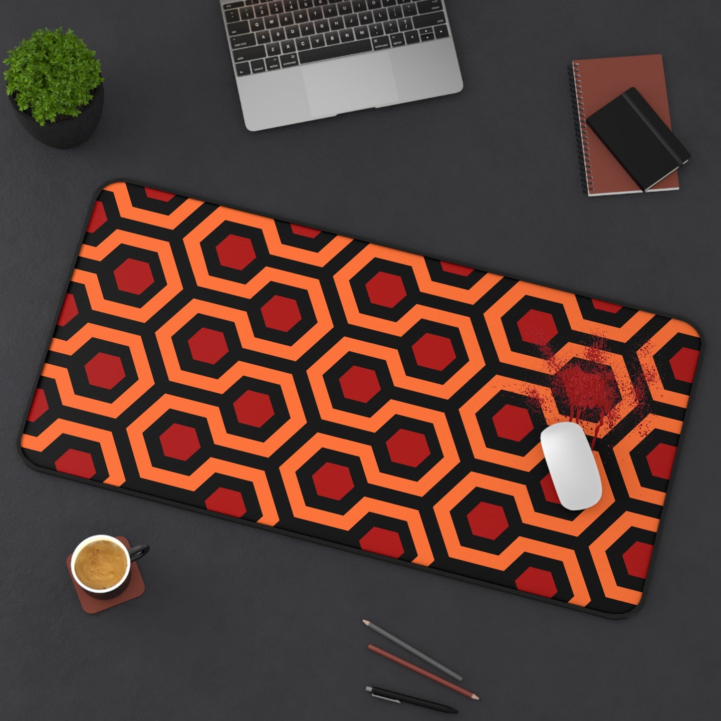 Overlook Hotel carpet pattern mousepad, The Shining Desk mat I Horror Movie Fan Gift, Desk Protector Gothic Playmmat, Stephen King Mouse Pad