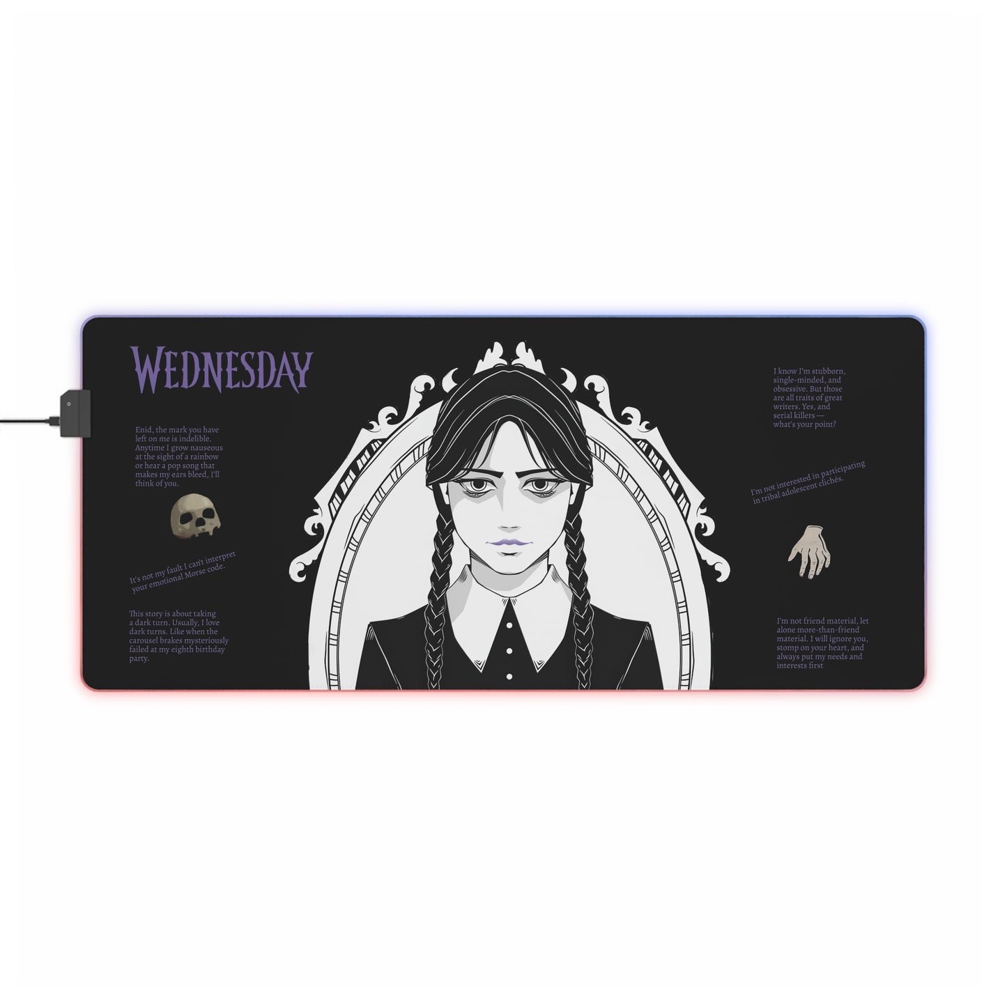 Wednesday Addams LED Mousepad