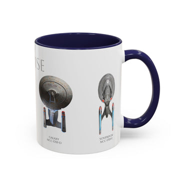 U.S.S. Enterprise Mug, TOS and TNG Coffee Cup