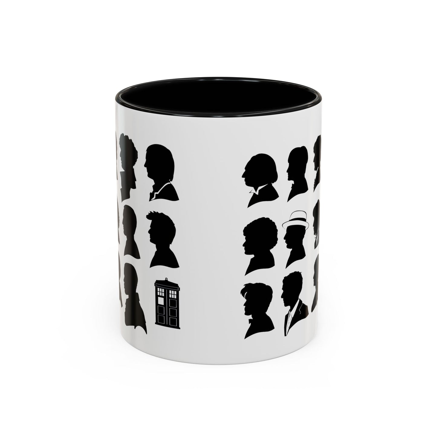 Dr Who Mug, All the Doctors Coffee Cup, Black