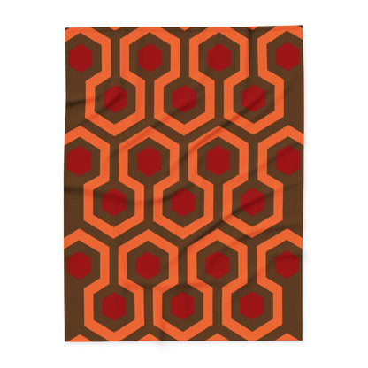 Overlook Hotel Carpet Fleece Blanket brown