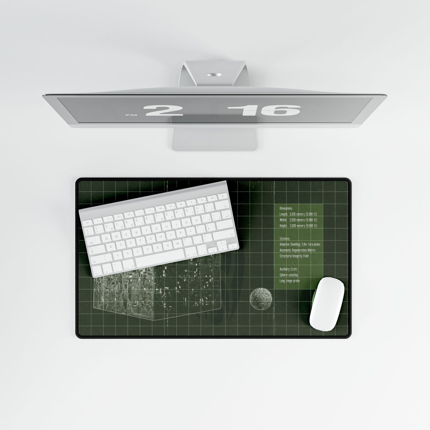 Borg Cube Blueprint, Green theme