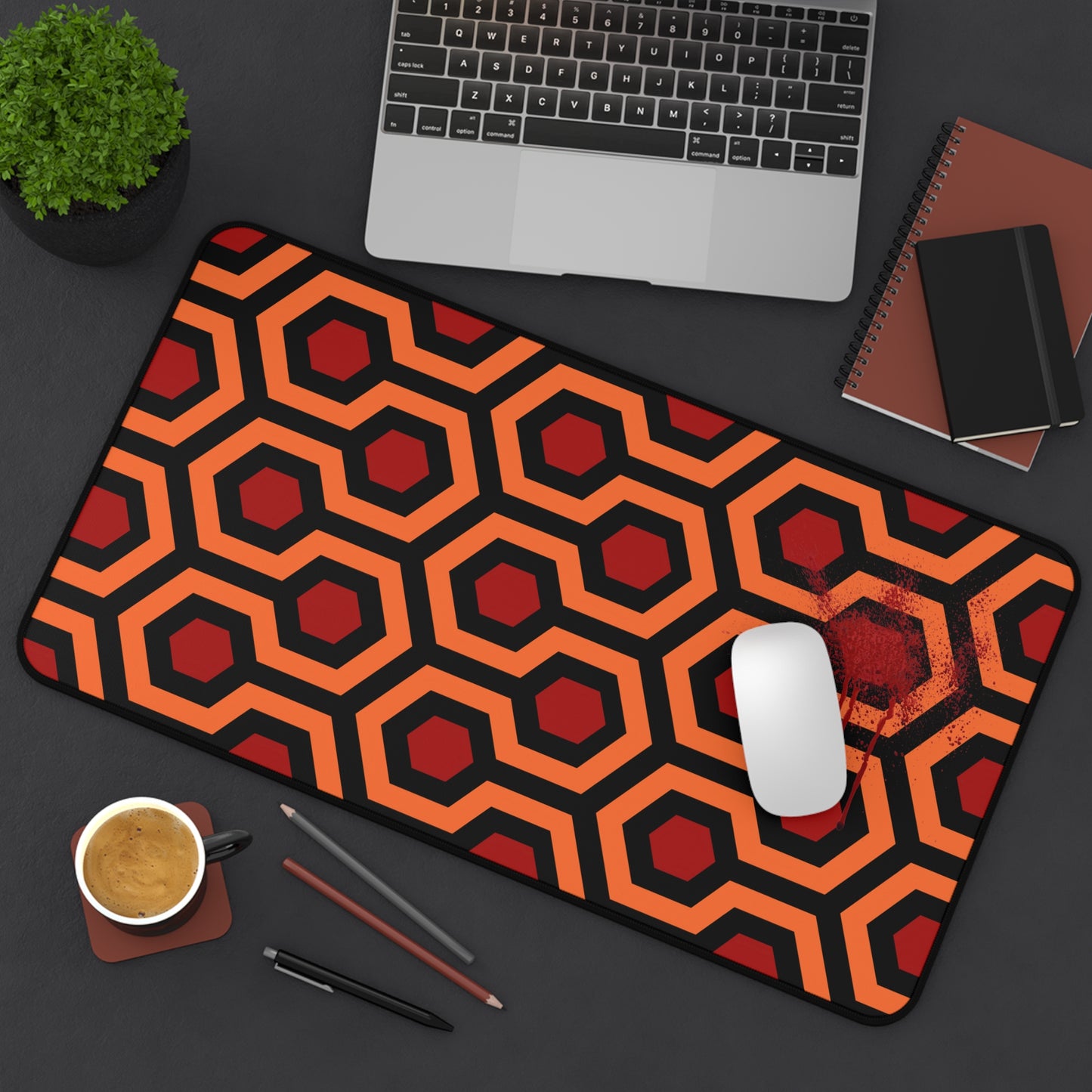 Overlook Hotel carpet pattern mousepad, The Shining Desk mat I Horror Movie Fan Gift, Desk Protector Gothic Playmmat, Stephen King Mouse Pad