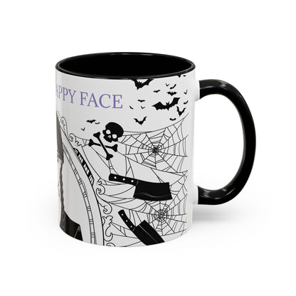 Wednesday Addams Mug, Happy Face Cup