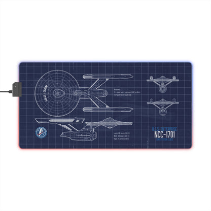 USS Enterprise Blueprint TOS LED Original Series