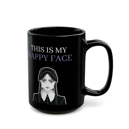 Wednesday Addams Mug, This Is My Happy Face Cup
