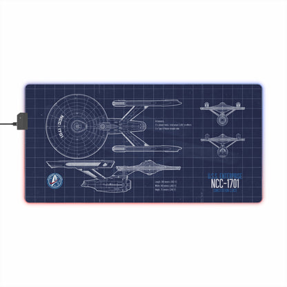 USS Enterprise Blueprint TOS LED Original Series