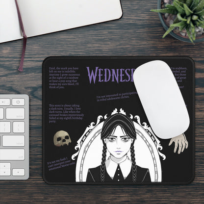 Wednesday Addams Quotes Desk Mat