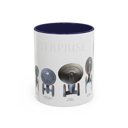 Enterprise through ages, Trek Mug
