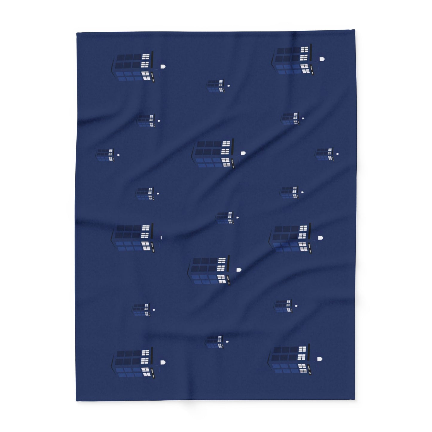 TARDIS Fleece Blanket, Cozy Throw for Dr Who Fans