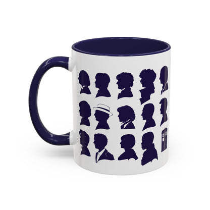 Dr Who Silhouettes Blue Mug