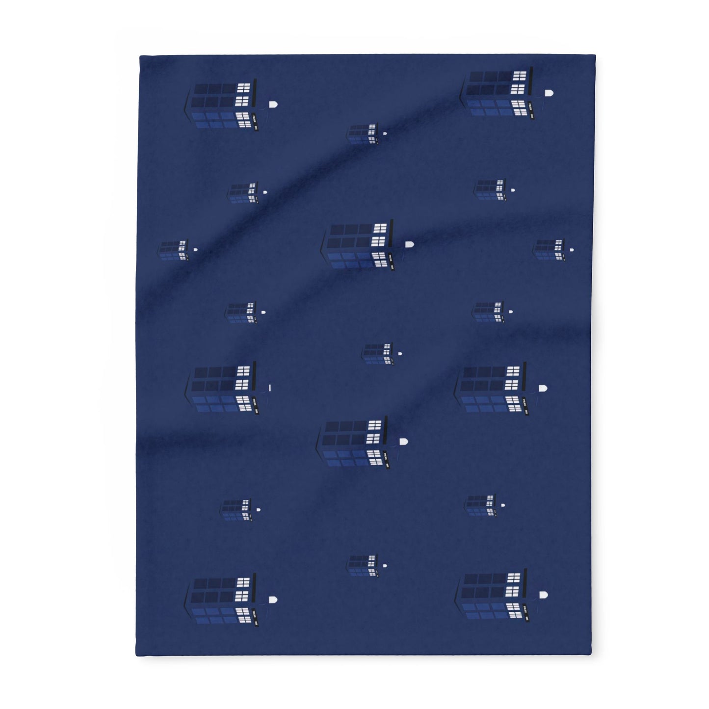 TARDIS Fleece Blanket, Cozy Throw for Dr Who Fans