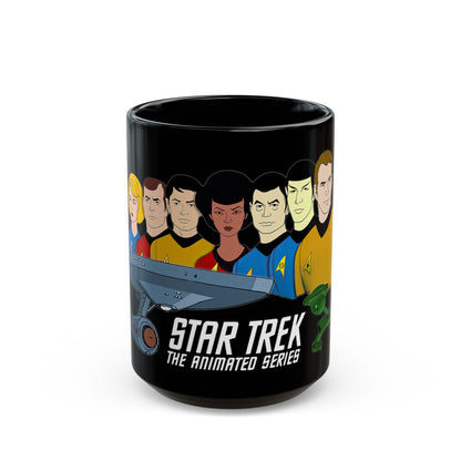 Retro Trek Mug, Animated Series Blk Background