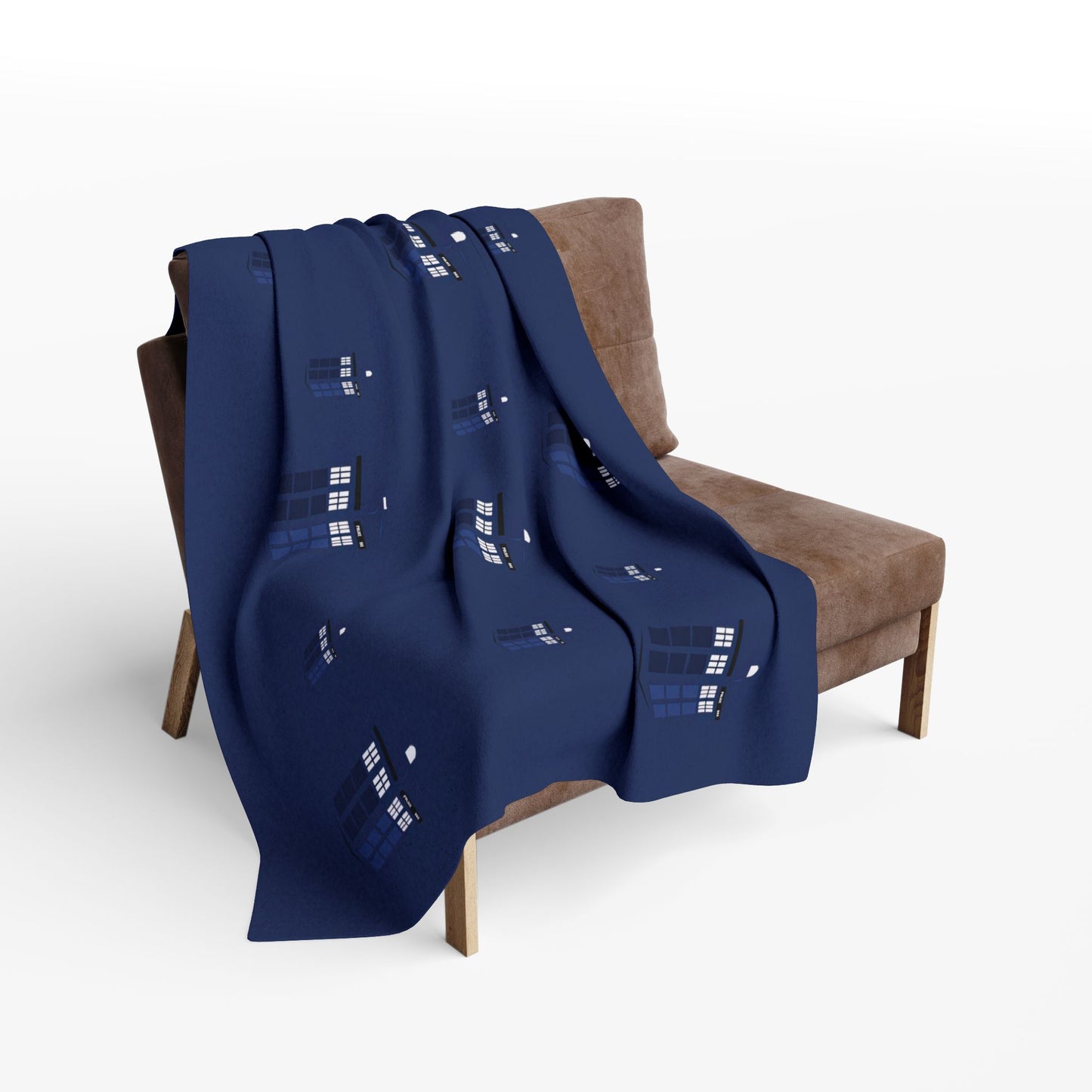 TARDIS Fleece Blanket, Cozy Throw for Dr Who Fans