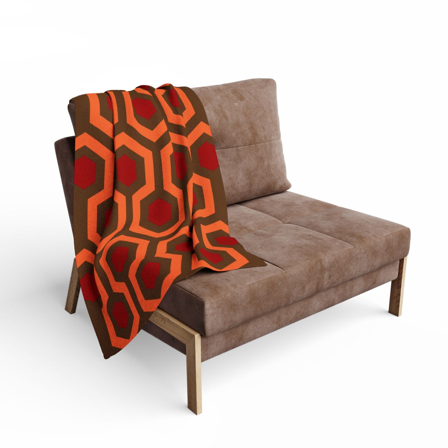 Overlook Hotel Carpet Fleece Blanket brown