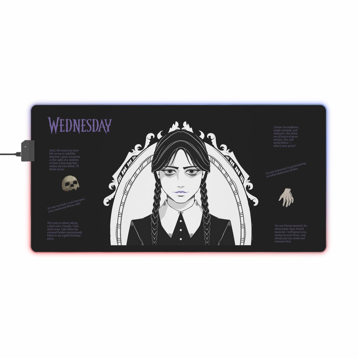 Wednesday Addams LED Mousepad
