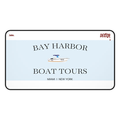 Dexter Slice of Life Desk Mat, Bay Harbor Boat Tour Mousepad I Cult TV Desk Accessories, Office Decor Humor, Desk Protector