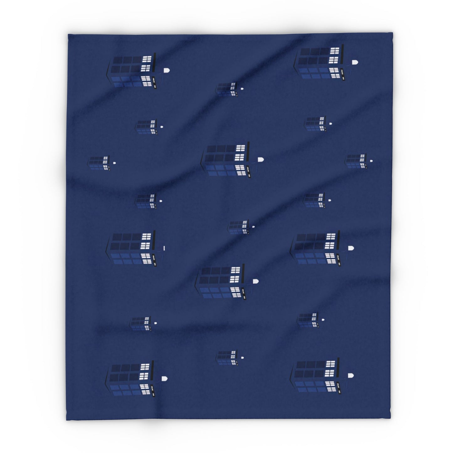 TARDIS Fleece Blanket, Cozy Throw for Dr Who Fans